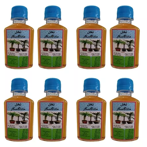 کود مایع مخصوص نخل ماداگاسکار کد Pak حجم 120 میلی لیتر بسته 8 عددی
